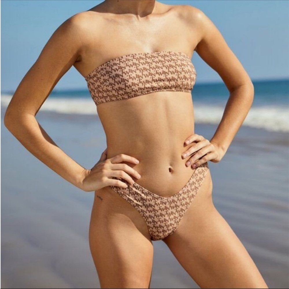 TWIIN Ego Bikini Bandeau Top V Cut Bottom Medium - Picture 2 of 10